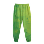 Lime Green Polygonal Geometric Print Sweatpants