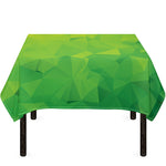 Lime Green Polygonal Geometric Print Tablecloth