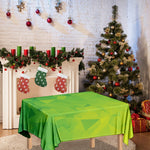 Lime Green Polygonal Geometric Print Tablecloth