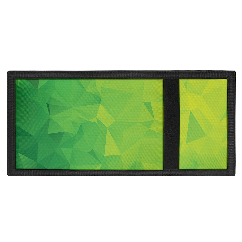 Lime Green Polygonal Geometric Print Trifold Wallet