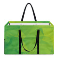 Lime Green Polygonal Geometric Print Utility Tote Bag
