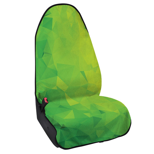 Lime Green Polygonal Geometric Print Waterproof Car Seat Cover