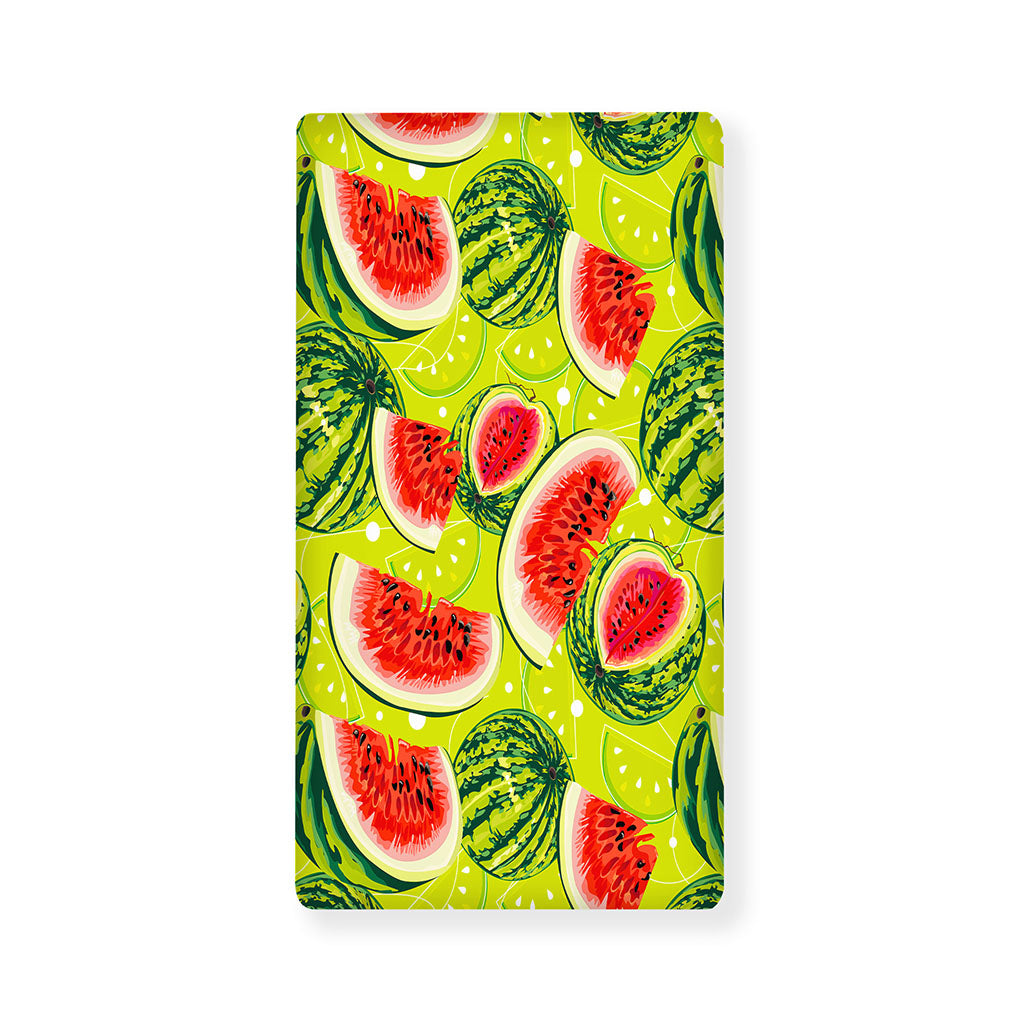 Lime Green Watermelon Pattern Print Baby Crib Sheet