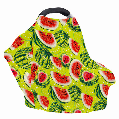 Lime Green Watermelon Pattern Print Baby Seat Cover