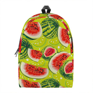 Lime Green Watermelon Pattern Print Backpack
