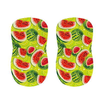 Lime Green Watermelon Pattern Print Bar Stool Covers