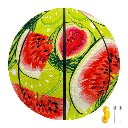 Lime Green Watermelon Pattern Print Basketball