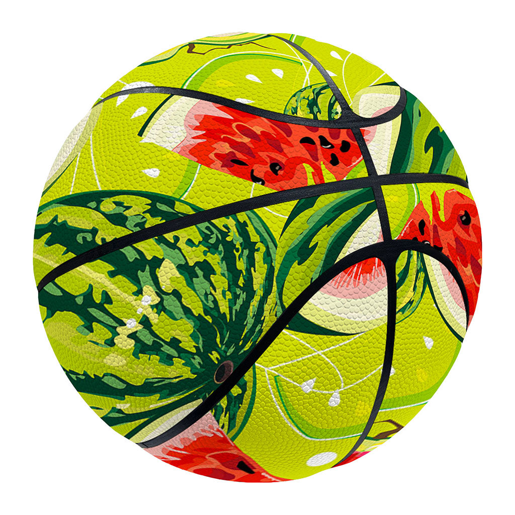 Lime Green Watermelon Pattern Print Basketball