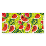 Lime Green Watermelon Pattern Print Beach Towel