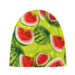 Lime Green Watermelon Pattern Print Beanie