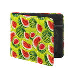 Lime Green Watermelon Pattern Print Bifold Wallet