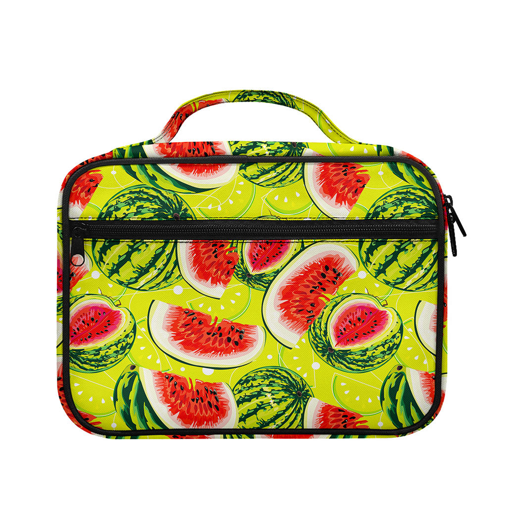 Lime Green Watermelon Pattern Print Briefcase Bible Bag