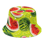 Lime Green Watermelon Pattern Print Bucket Hat