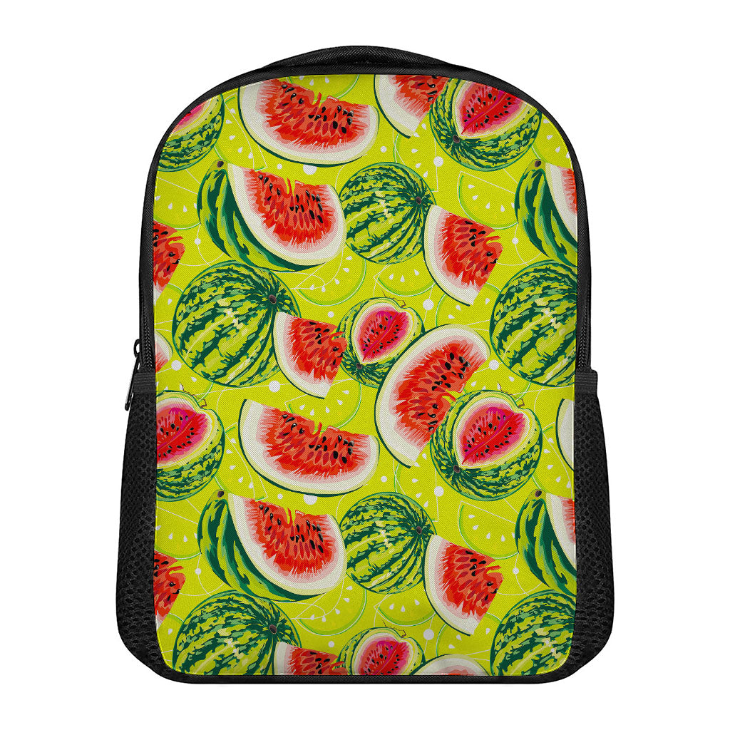 Lime Green Watermelon Pattern Print Casual Backpack