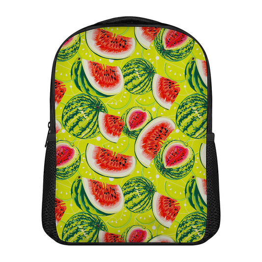 Lime Green Watermelon Pattern Print Casual Backpack