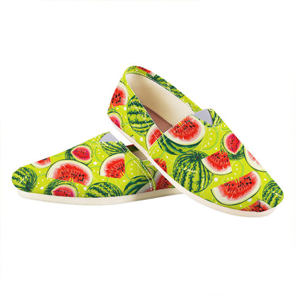 Lime Green Watermelon Pattern Print Casual Shoes