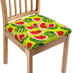 Lime Green Watermelon Pattern Print Chair Cushion Cover