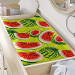 Lime Green Watermelon Pattern Print Changing Pad Cover