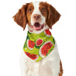 Lime Green Watermelon Pattern Print Dog Bandana