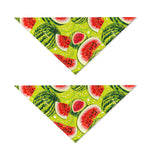 Lime Green Watermelon Pattern Print Dog Bandana