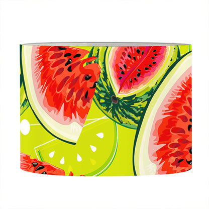 Lime Green Watermelon Pattern Print Drum Lamp Shade
