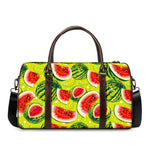 Lime Green Watermelon Pattern Print Duffle Bag