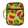 Lime Green Watermelon Pattern Print Front Pocket Bible Bag