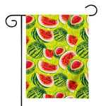 Lime Green Watermelon Pattern Print House Flag
