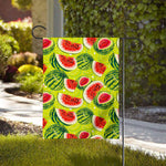 Lime Green Watermelon Pattern Print House Flag