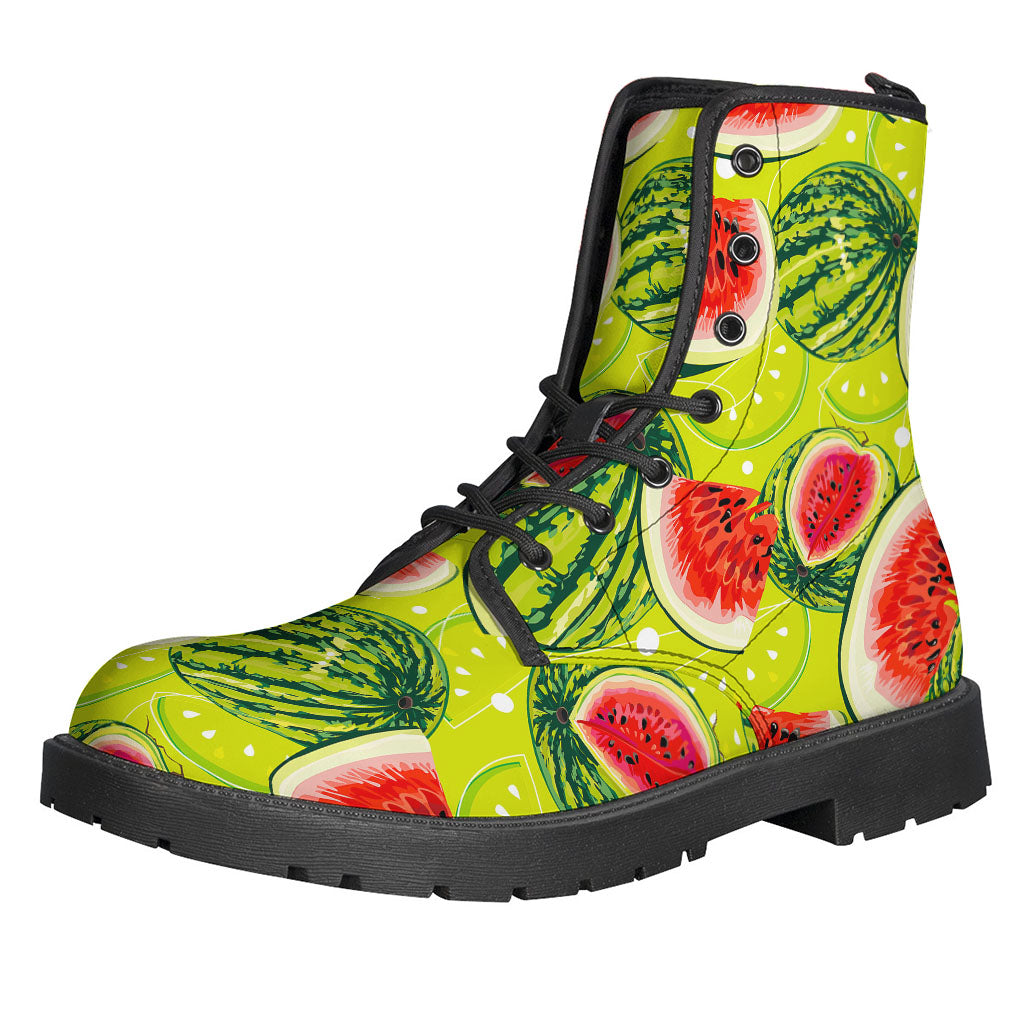 Lime Green Watermelon Pattern Print Backpack