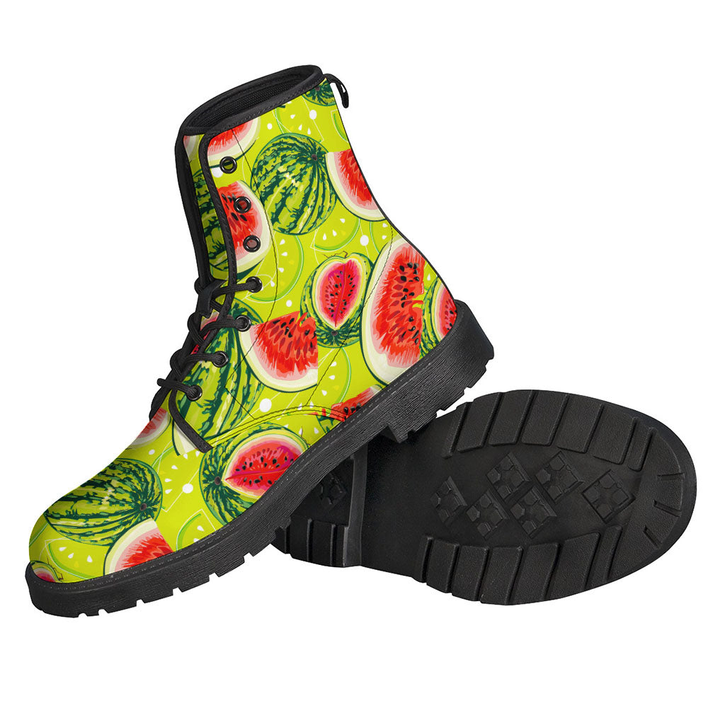 Lime Green Watermelon Pattern Print Backpack