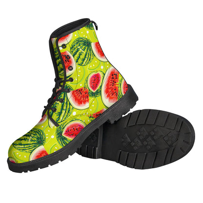 Lime Green Watermelon Pattern Print Backpack