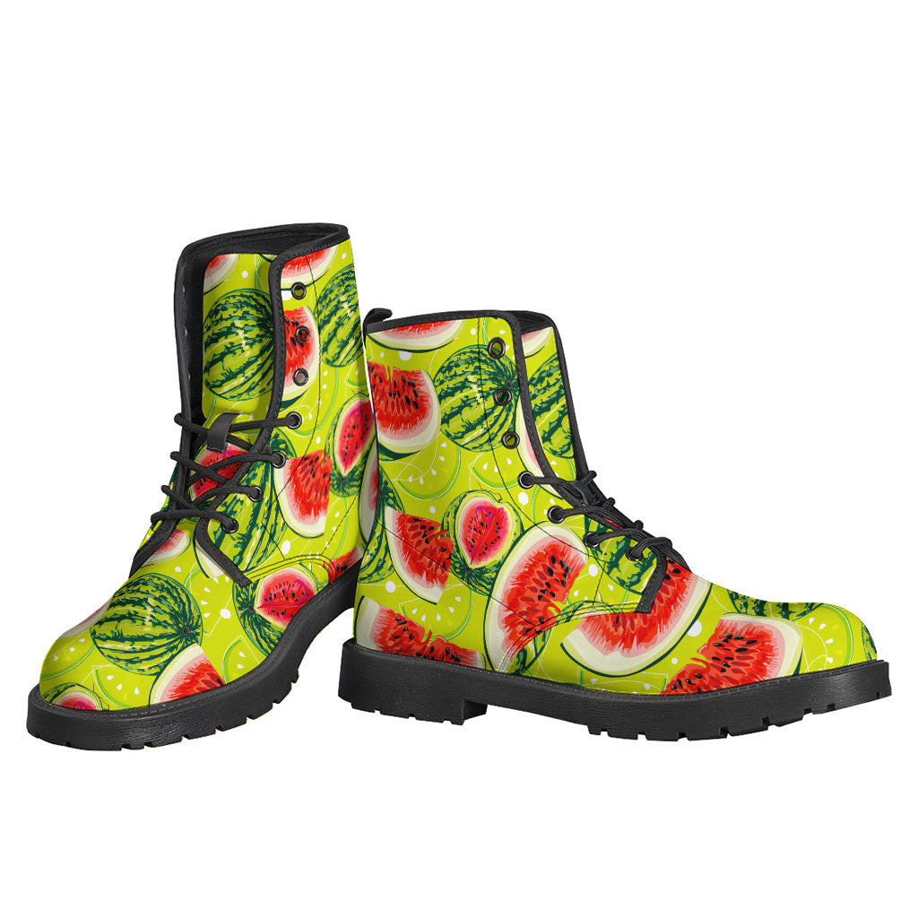 Lime Green Watermelon Pattern Print Backpack