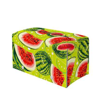 Lime Green Watermelon Pattern Print Leather Tissue Box Cover