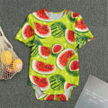 Lime Green Watermelon Pattern Print Men's Bodysuit