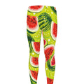 Lime Green Watermelon Pattern Print Men's Leggings
