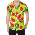 Lime Green Watermelon Pattern Print Men's Shirt