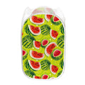 Lime Green Watermelon Pattern Print Mesh Laundry Hamper
