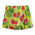 Lime Green Watermelon Pattern Print Mesh Shorts