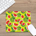 Lime Green Watermelon Pattern Print Mouse Pad
