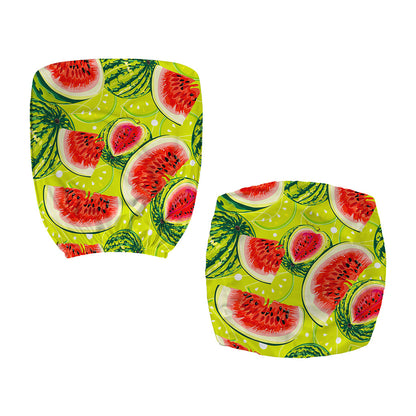 Lime Green Watermelon Pattern Print Office Chair Cover