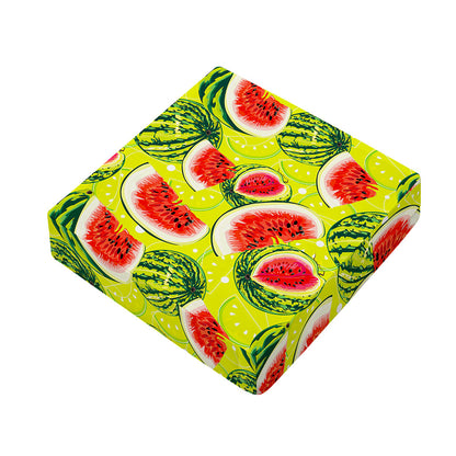 Lime Green Watermelon Pattern Print Outdoor Seat Cushion Cover