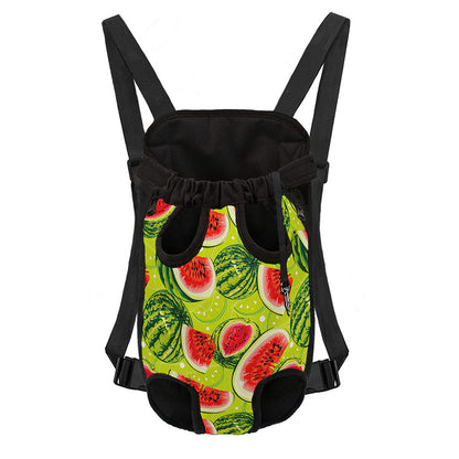 Lime Green Watermelon Pattern Print Pet Carrier Backpack