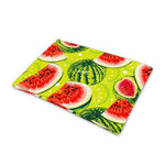 Lime Green Watermelon Pattern Print Pet Cooling Mat Cover