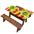 Lime Green Watermelon Pattern Print Picnic Table Cover