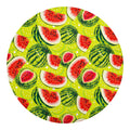 Lime Green Watermelon Pattern Print Round Blanket