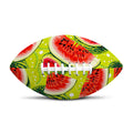 Lime Green Watermelon Pattern Print Rugby Ball