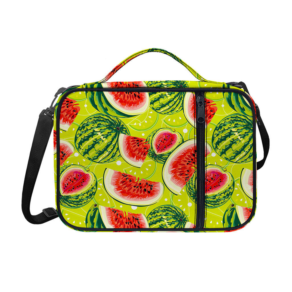 Lime Green Watermelon Pattern Print Shoulder Strap Bible Bag