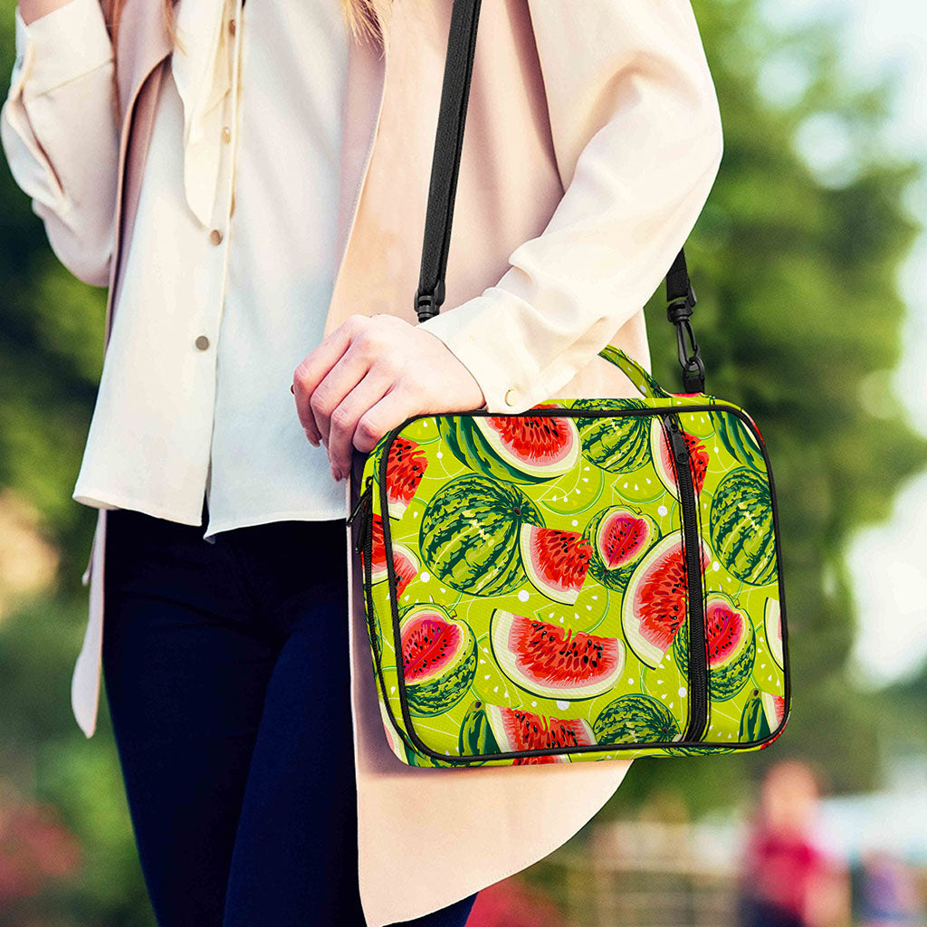 Lime Green Watermelon Pattern Print Shoulder Strap Bible Bag