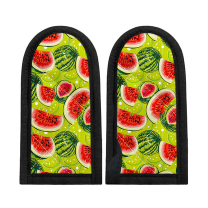 Lime Green Watermelon Pattern Print Skillet Handle Cover